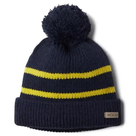NWT Columbia Youth Auroras Lights Blue Striped Winter Beanie - Picture 1 of 12